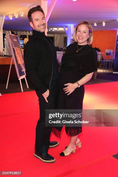 Sebastian Hoeffner and his pregnant wife Lea Hoeffner during the "Aufschlag bei BILD" 2024 during the BMW Open at MTTC Iphitos e.V. On April 18, 2024...