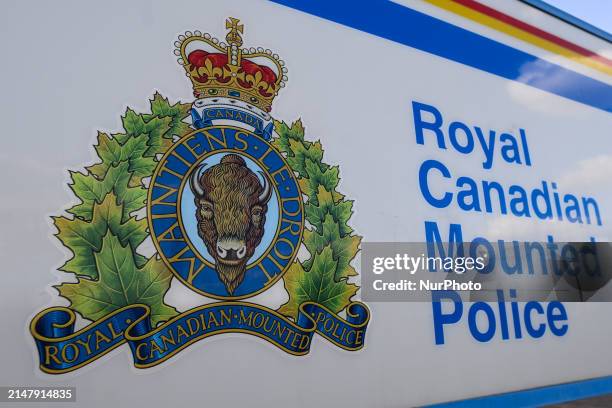 Royal Canadian Mounted Police board, on April 10 in Edmonton, Alberta, Canada.
