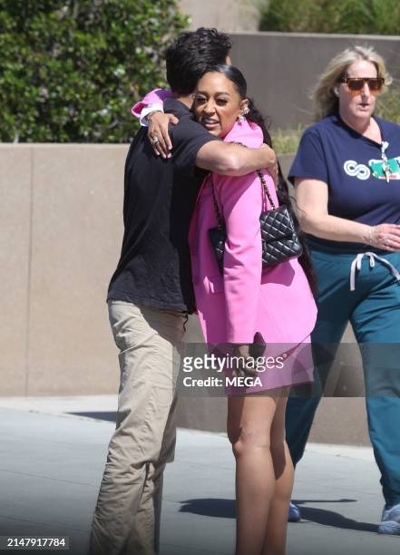 Tia Mowry is seen on April 17, 2024 in Beverly Hills, California.