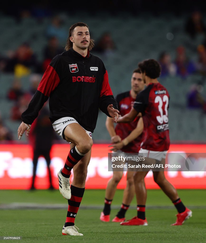 Sam Draper of the Bombers during the 2024 AFL Round 06 match between ...