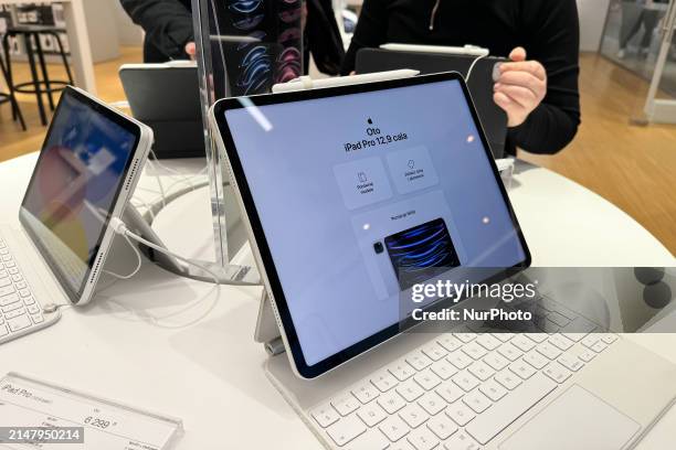IPad Pro is seen in a store in Krakow, Poland on April 20, 2024.