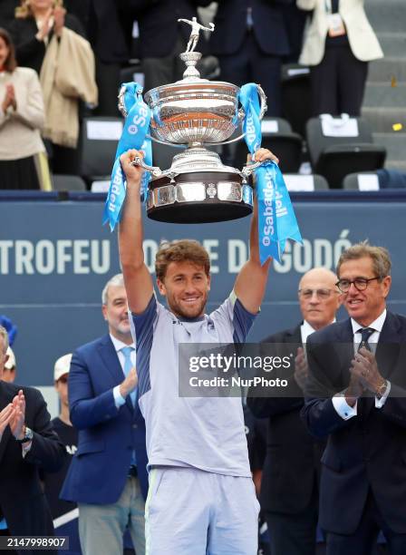 Casper Ruud is winning the Barcelona Open Banc Sabadell, the 71st Conde de Godo Trophy, at the Real Club de Tennis Barcelona 1899, in Barcelona,...