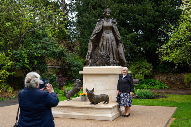 GBR: Queen Elizabeth II Statue Unveiled In Rutland