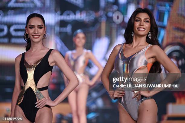 This photo taken on February 4, 2024 shows Thai doctor Kachisarah Sridakhot , also known as "Dr Bruze", and Thai fashion buyer Jesselyn Nakprasit ,...