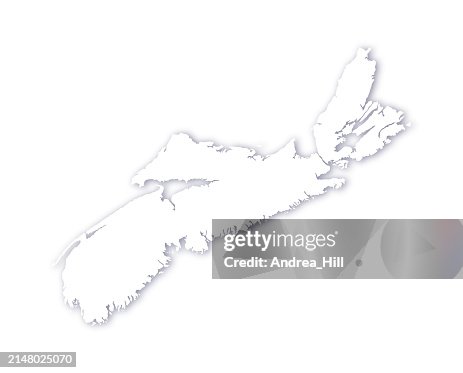 Nova Scotia, Canada Soft Drop Shadow Vector Map Nova Scotia, Canada Soft Drop Shadow Vector Map