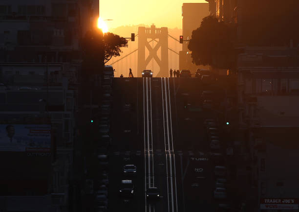 CA: Sunrise Lines Up With San Franciso's Street Grid During "California Henge"