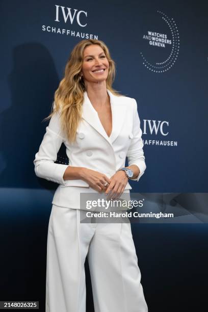 Gisele Bündchen joins IWC Schaffhausen at the Watches and Wonders on Tuesday, April 9, 2024 in Geneva, Switzerland.