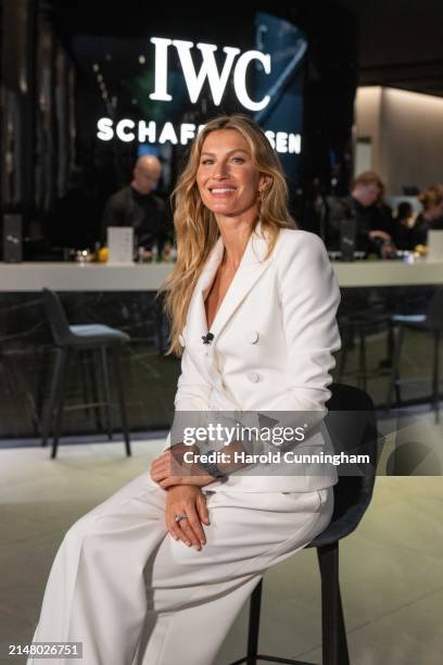 Gisele Bündchen joins IWC Schaffhausen at the Watches and Wonders on Tuesday, April 9, 2024 in Geneva, Switzerland.