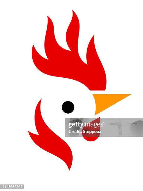 grilled chicken logo - chicken meat stock illustrations