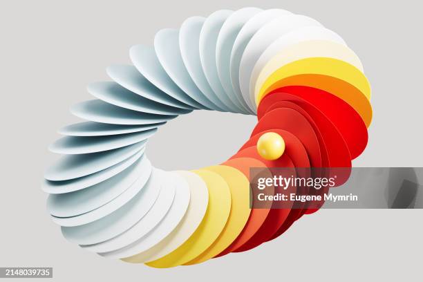 abstract multicolored circles that connection with each other - progreso conceptos fotografías e imágenes de stock