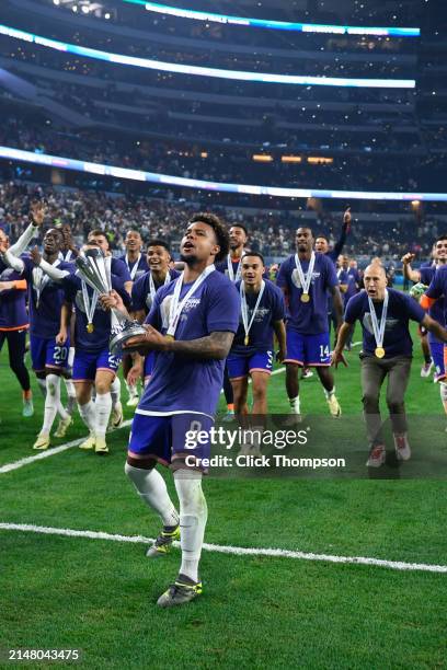 Team USA celebrates winning Concacaf Nation League Championship during the Concacaf Nations League final match between Mexico and USMNT at AT&T...