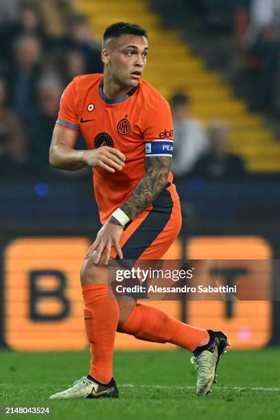 Lautaro Martínez of FC Internazionale during the Serie A TIM match between Udinese Calcio and FC Internazionale - Serie A TIM at Dacia Arena on April...