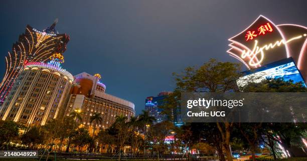 The Grand Lisboa and Wynn casino, Macau, China.