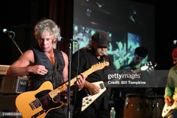 Eric Carmen, lead singer and Wally Bryson, lead guitarist of rock band The Raspberries performing at club BB KINGS's in New York City Saturday, July...