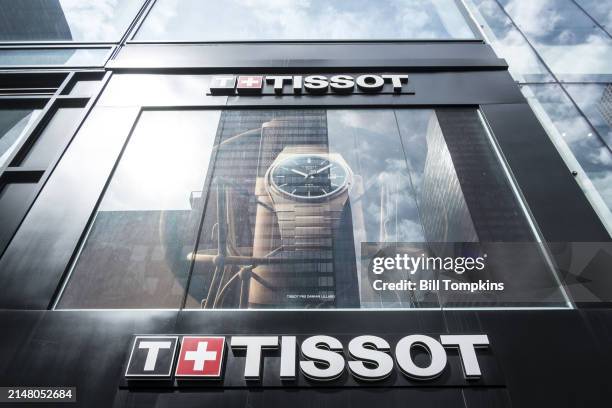 Tissot signage for the retail store on March 12th, 2014 in New York City.