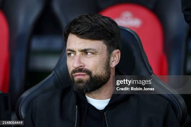 Head Coach Russell Martin of Southampton during the Sky Bet Championship match between Southampton FC and Coventry City at St Mary's Stadium on April...