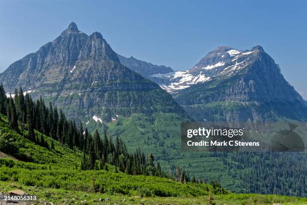 peaks and ridges of the central lewis range with mount cannon and mount oberlin - oberlin stock pictures, royalty-free photos & images