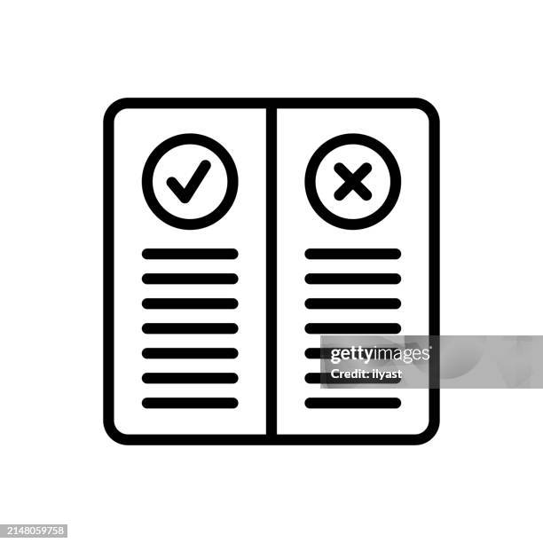 pixel perfect vector line icon for fact check - transparent plastic bag stock illustrations
