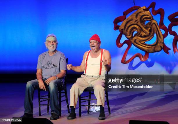 Tommy Chong and Cheech Marin of Cheech & Chong perform during Wild 94.9's Comedy Jam at Shoreline Amphitheatre on August 22, 2009 in Mountain View,...