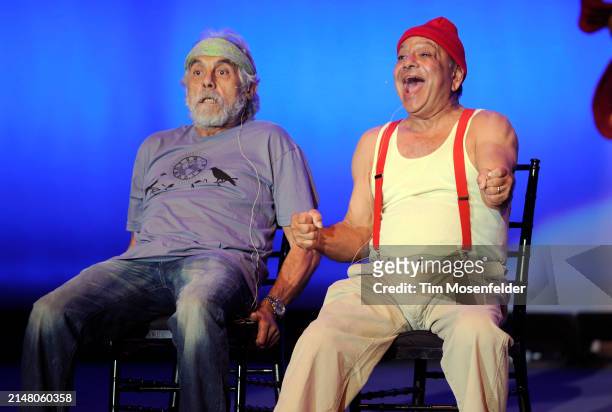 Tommy Chong and Cheech Marin of Cheech & Chong perform during Wild 94.9's Comedy Jam at Shoreline Amphitheatre on August 22, 2009 in Mountain View,...