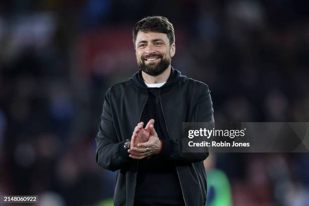 Head Coach Russell Martin of Southampton after his sides 2-1 win during the Sky Bet Championship match between Southampton FC and Coventry City at St...