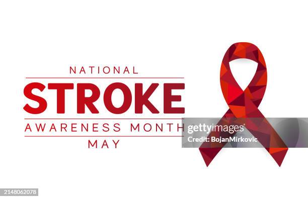 ilustrações de stock, clip art, desenhos animados e ícones de national stroke awareness month card, may. vector - ponto turístico nacional