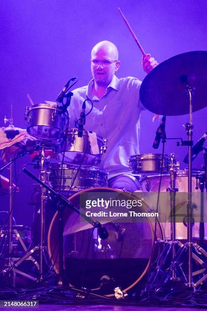 Christophe Claeys of Amatorski performs at EartH Hackney on April 09, 2024 in London, England.