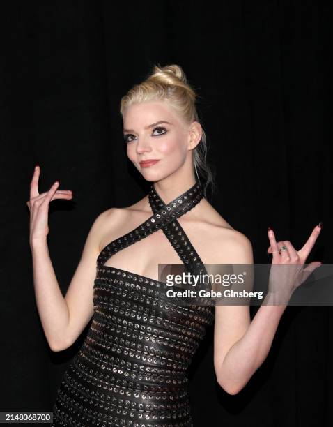 Anya Taylor-Joy attends the Warner Bros. Pictures Presentation during CinemaCon 2024 at The Colosseum at Caesars Palace on April 09, 2024 in Las...