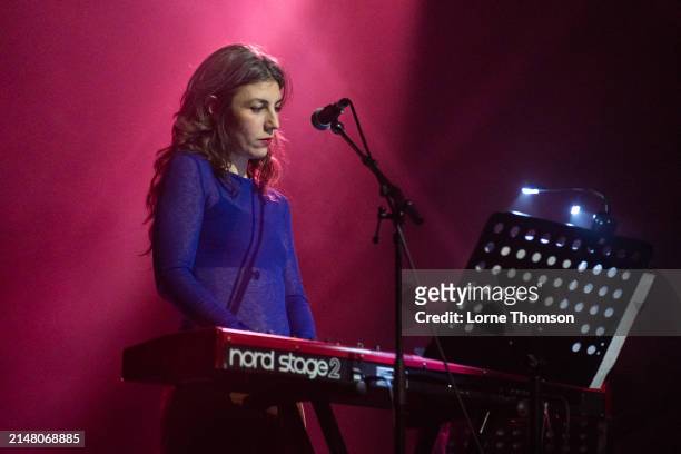 Julia Holter performs at EartH Hackney on April 09, 2024 in London, England.