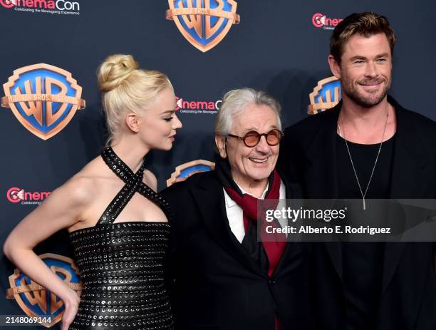 Anya Taylor-Joy, George Miller and Chris Hemsworth attend Warner Bros. Pictures' "The Big Picture," a special presentation of its upcoming slate...