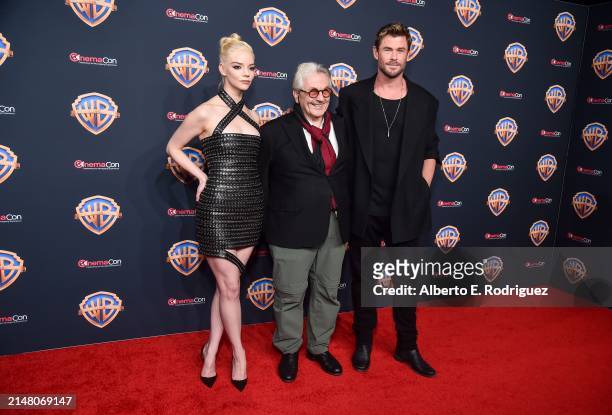 Anya Taylor-Joy, George Miller and Chris Hemsworth attend Warner Bros. Pictures' "The Big Picture," a special presentation of its upcoming slate...