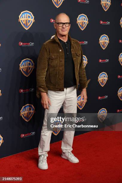 Michael Keaton of "Beetlejuice Beetlejuice" attends the 2024 WonderCon's Warner Bros. "The Big Picture" Presentation at Caesars Palace on April 09,...