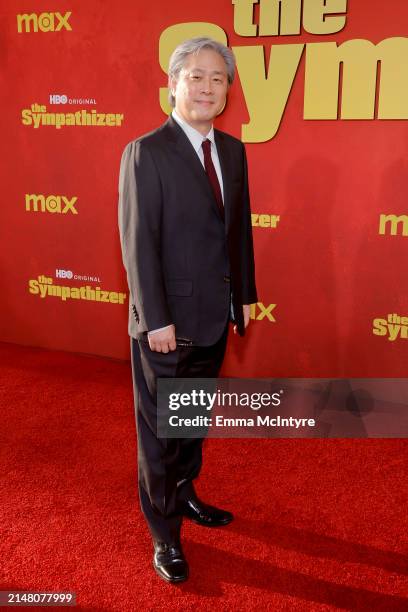 Park Chan-wook attends the Los Angeles Premiere of HBO Original Limited Series "The Sympathizer" at The Paramount LA on April 09, 2024 in Los...