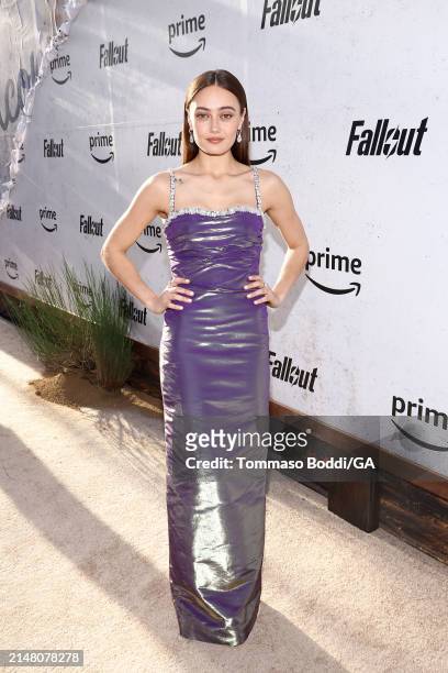 Ella Purnell attends the world premiere of Prime Video's "Fallout" at TCL Chinese Theatre on April 09, 2024 in Hollywood, California.