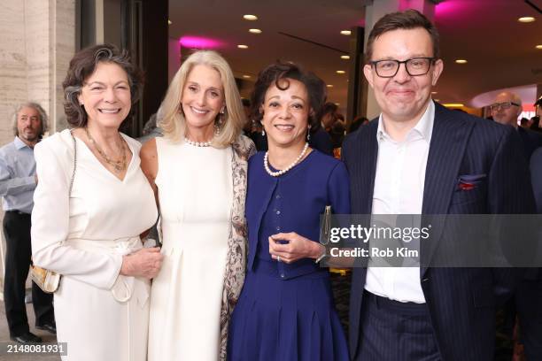 Diana Taylor, Ann Unterberg, Leah Johnson and Henry Timms attend the Lincoln Center Spring Gala 2024 at David Geffen Hall on April 09, 2024 in New...