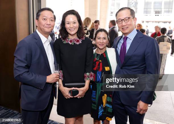 Joseph Y. Bae, Janice Lee, Zita Ezpeleta and Kewsong Lee attend the Lincoln Center Spring Gala 2024 at David Geffen Hall on April 09, 2024 in New...