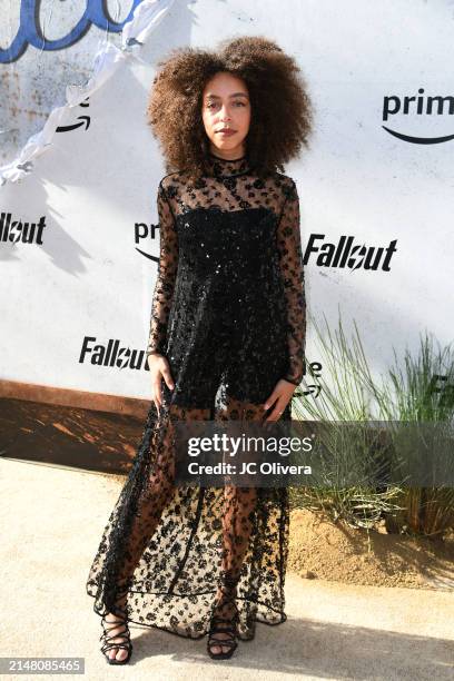 Hayley Law attends the World Premiere Of Prime Video's "Fallout" at TCL Chinese Theatre on April 09, 2024 in Hollywood, California.