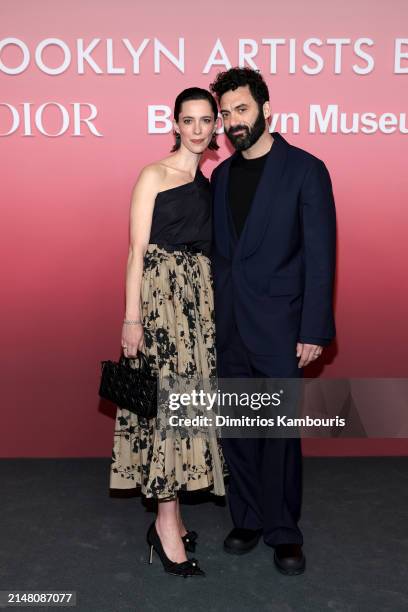 Rebecca Hall and Morgan Spector attend the 2024 Brooklyn Artists Ball made possible by Dior at Brooklyn Museum on April 09, 2024 in Brooklyn, New...