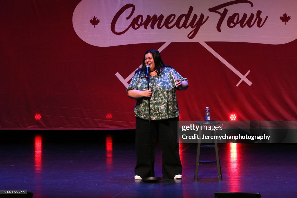 Debra DiGiovanni performs during the 2025 Snowed In Comedy Tour stop