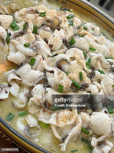 chinese traditional food-snakehead hotpot - channidi foto e immagini stock