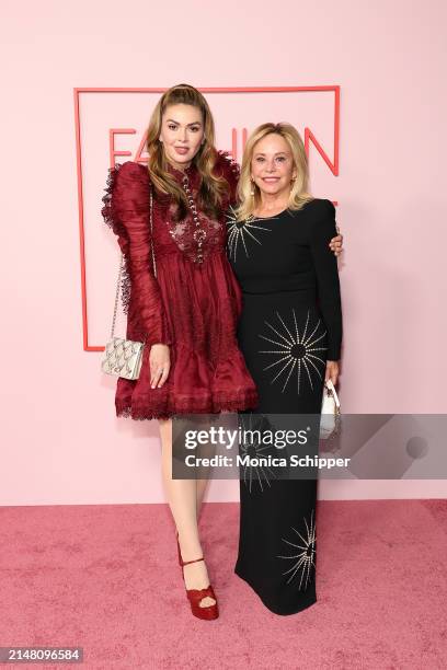 Carly Steel and guest attend the FASHION TRUST U.S. Awards 2024 on April 09, 2024 in Beverly Hills, California.