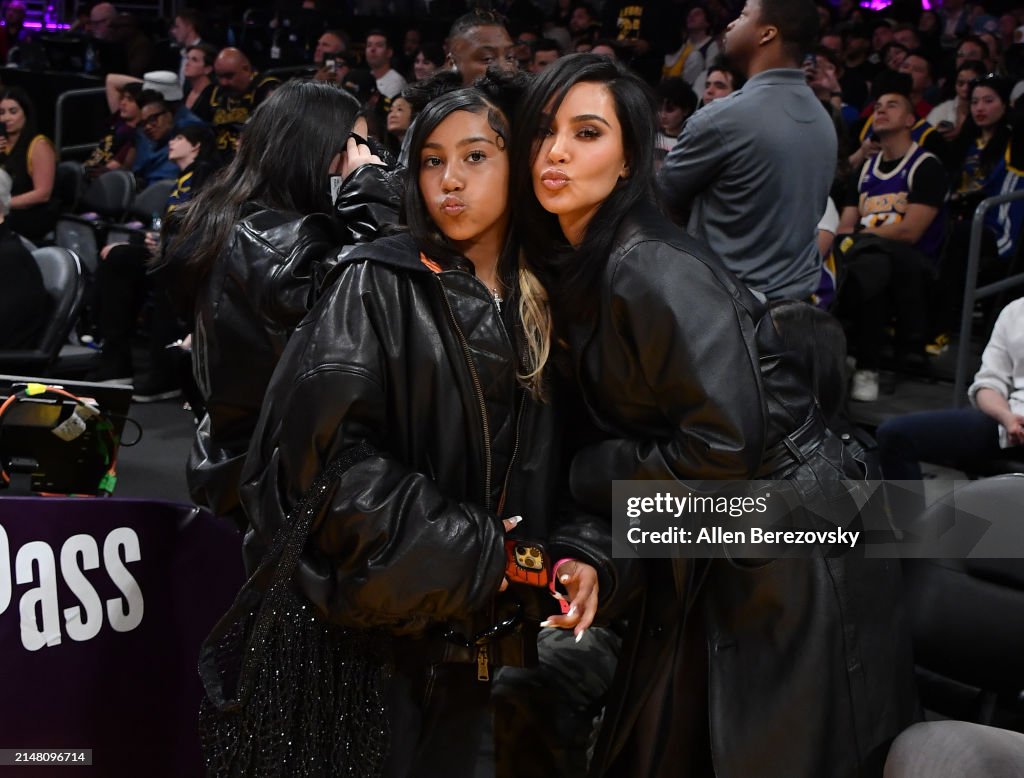Celebrities At The Los Angeles Lakers Game