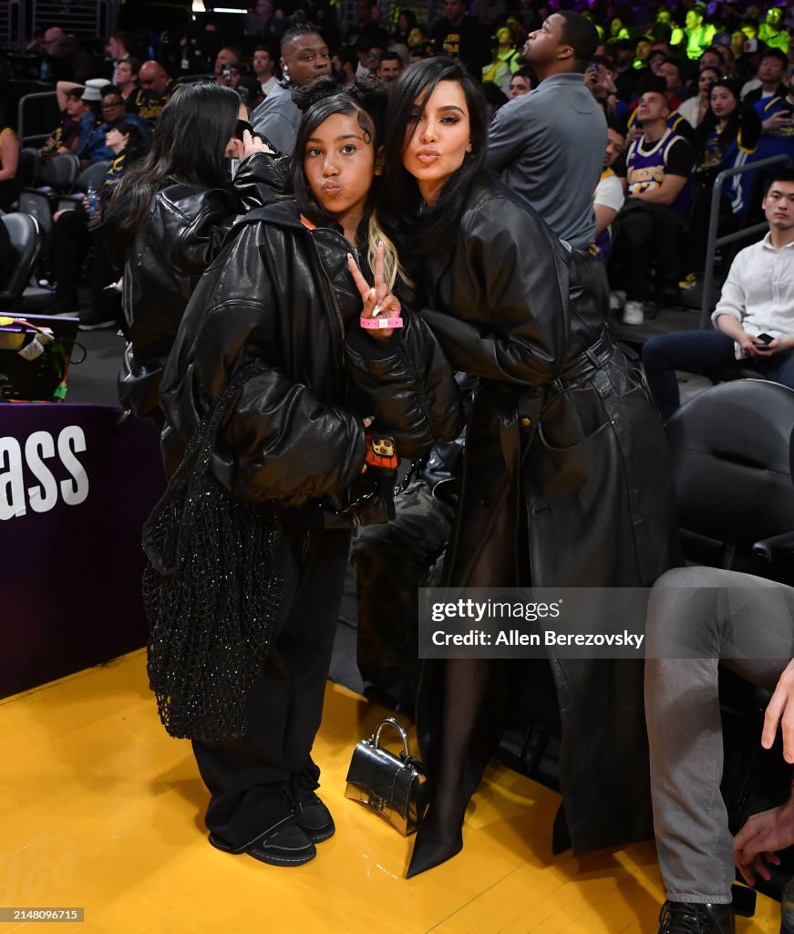 Celebrities At The Los Angeles Lakers Game