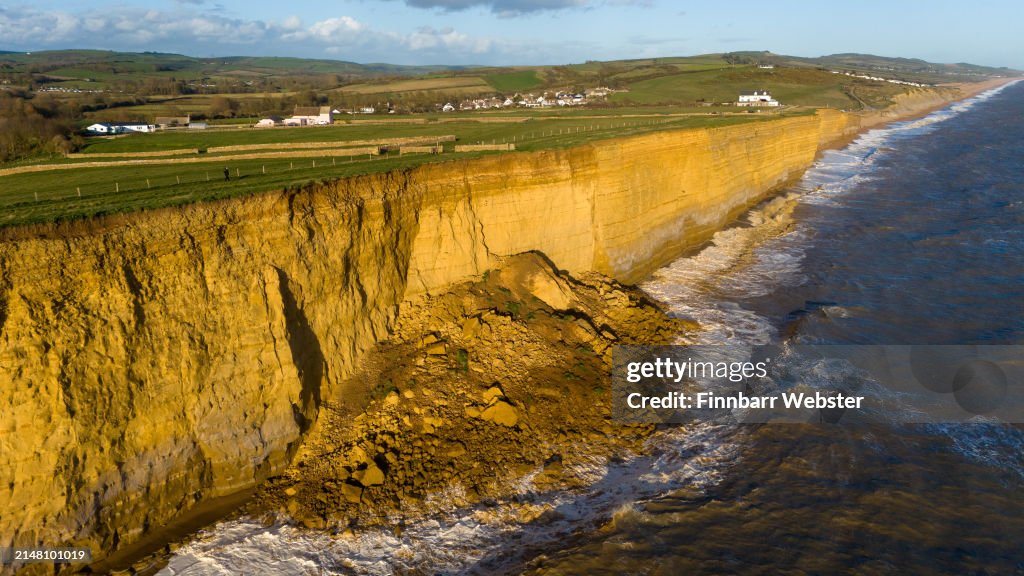 Large Cliff Fall In Dorset