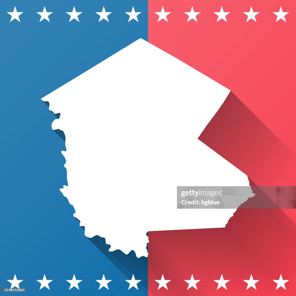 Condado de Sullivan, Nueva York. Mapa sobre fondo azul y rojo