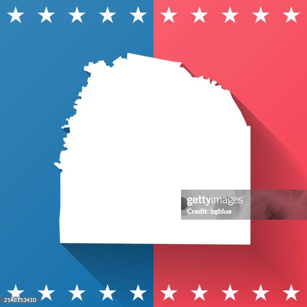 franklin county, tennessee. map on blue and red background - franklin tennessee stock illustrations