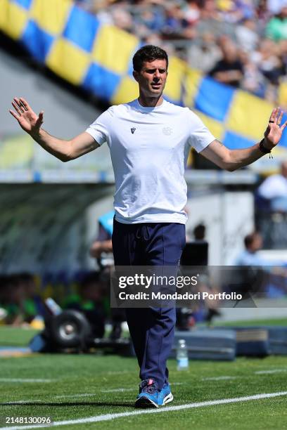 Thiago Motta head coach of Bologna FC during the Serie A football match between Frosinone Calcio and Bologna FC at Benito Stirpe stadium in Frosinone...