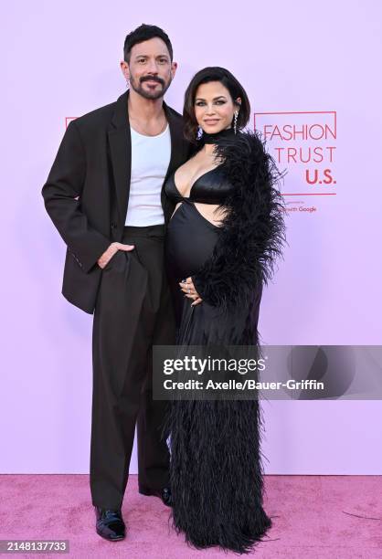 Steve Kazee and Jenna Dewan attend the FASHION TRUST U.S. Awards 2024 on April 09, 2024 in Beverly Hills, California.