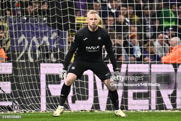 Kasper Schmeichel of Anderlecht pictured during a football game between RSC Anderlecht and Royal Antwerp FC on match day 1 of the champions play-offs...