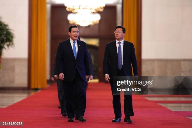 Former chairman of the Chinese Kuomintang party Ma Ying-jeou and deputy director of both the Taiwan Work Office of the Communist Party of China...